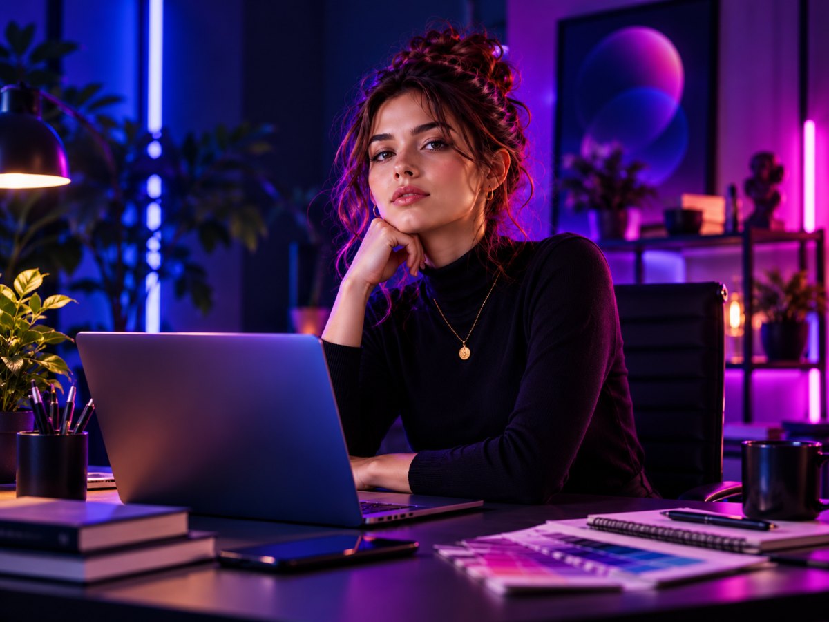 At the desk with a laptop