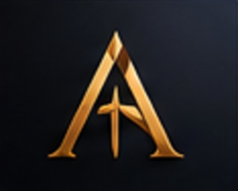 Gold A logo identity